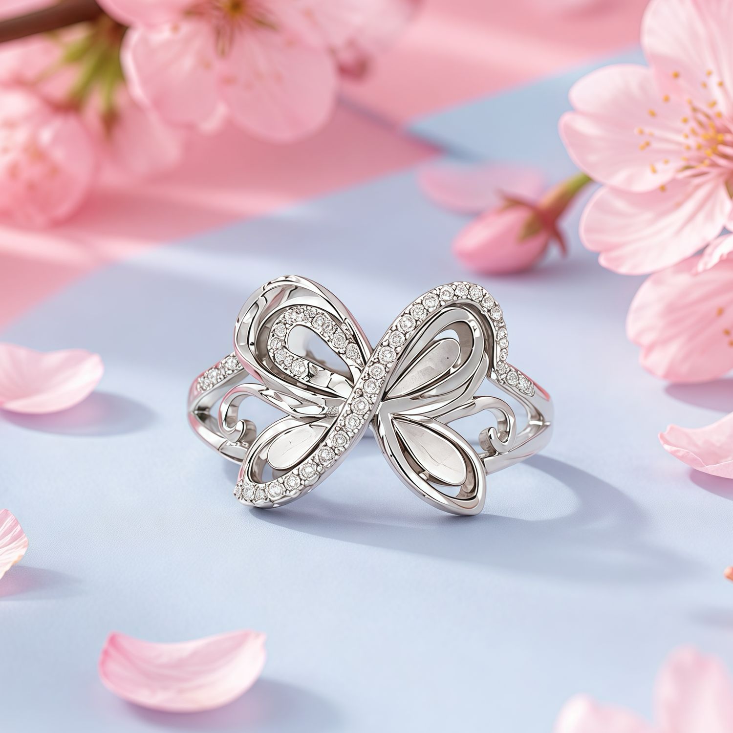 Anillo Ultra Micropabe Mariposa Plata 925 Indonesia