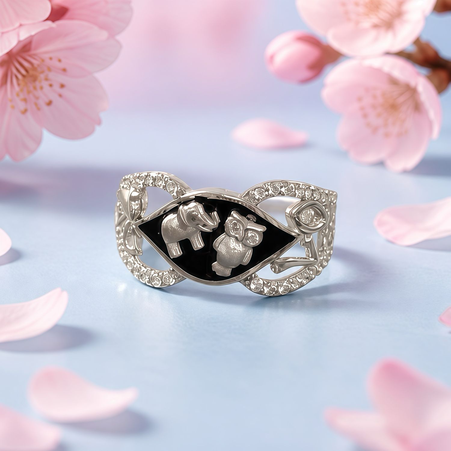 Anillo Premium de la suerte micropabe  Talla #8 Plata 925 indonesia