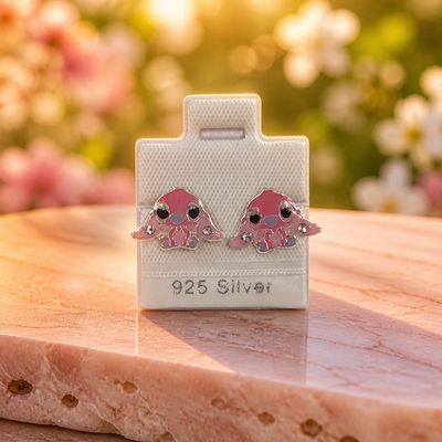 Broquel Animalito Rosa Plata 925 Mexicana
