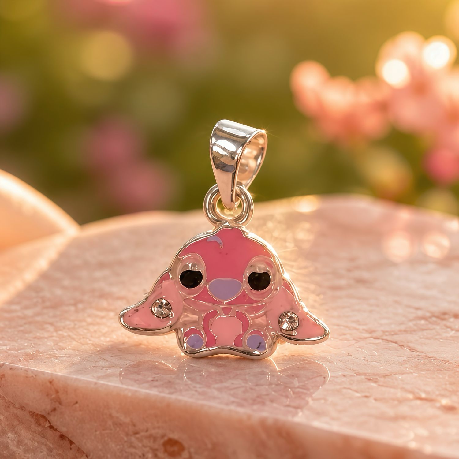 Mini Dije Animalito Rosa Plata 925 Mexicana