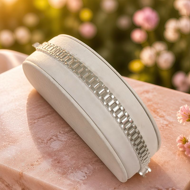 Pulsera Tipo RXS 9MM de ancho y 8" de largo Plata 925 Italiana