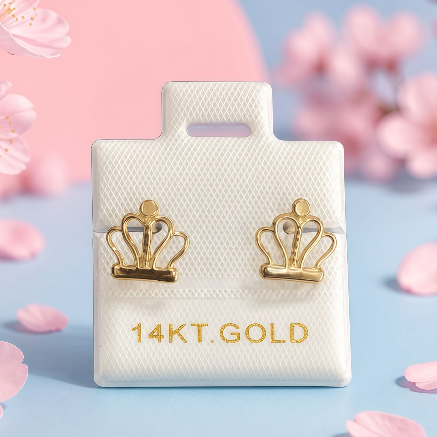 Broquel Corona Calada Oro 14K Mexicano