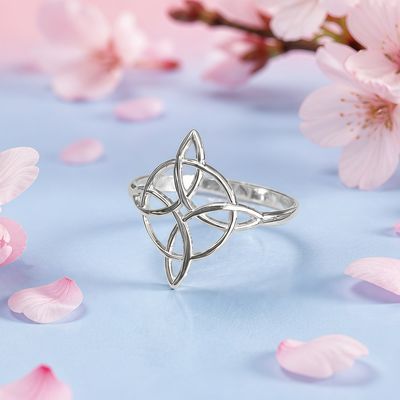 Anillo Nudo de Bruja plata 925 Mexicana