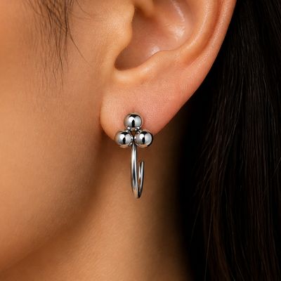 Arete Triple Abierto Plata 925 tailandesa
