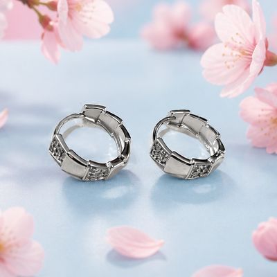 Huggie Fancy Plata 925 Italiana