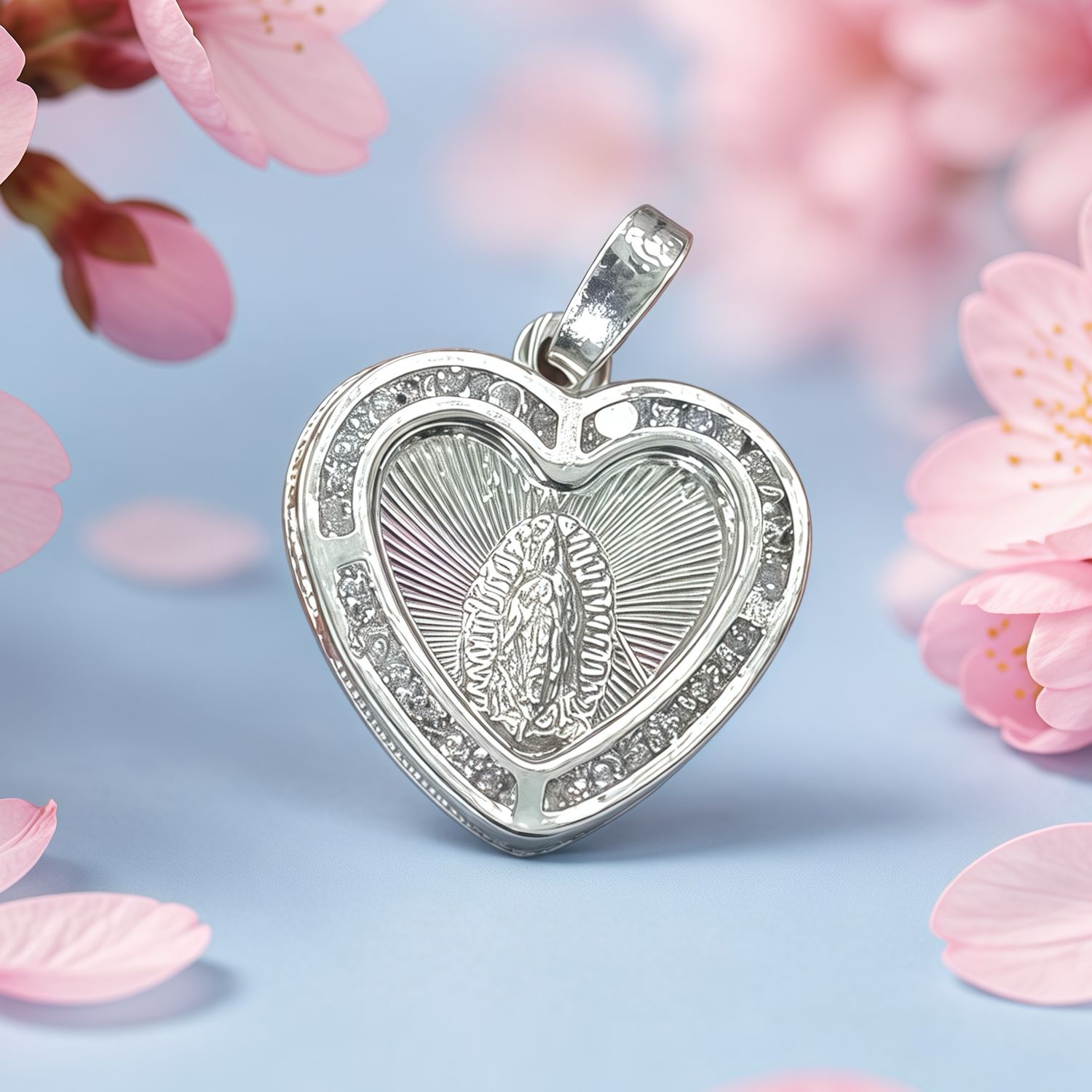 Medalla Virgen de Guadalupe mide 3m  Plata 925 Mexicana, ideal para cadenas de 3mm