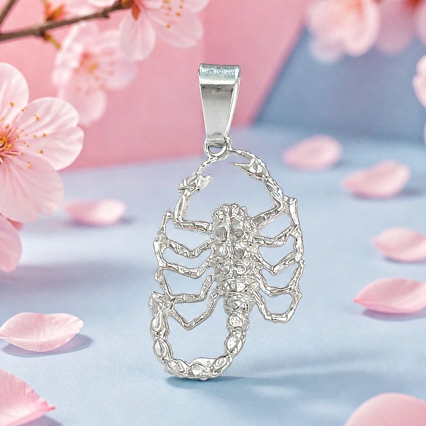 Dije Alacran 4cm Plata 925 Mexicana, ideal para cadenas de 5mm o menos