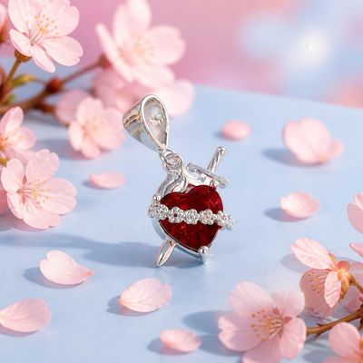 Dije inmaculado corazón de María plata 925 Mexicana