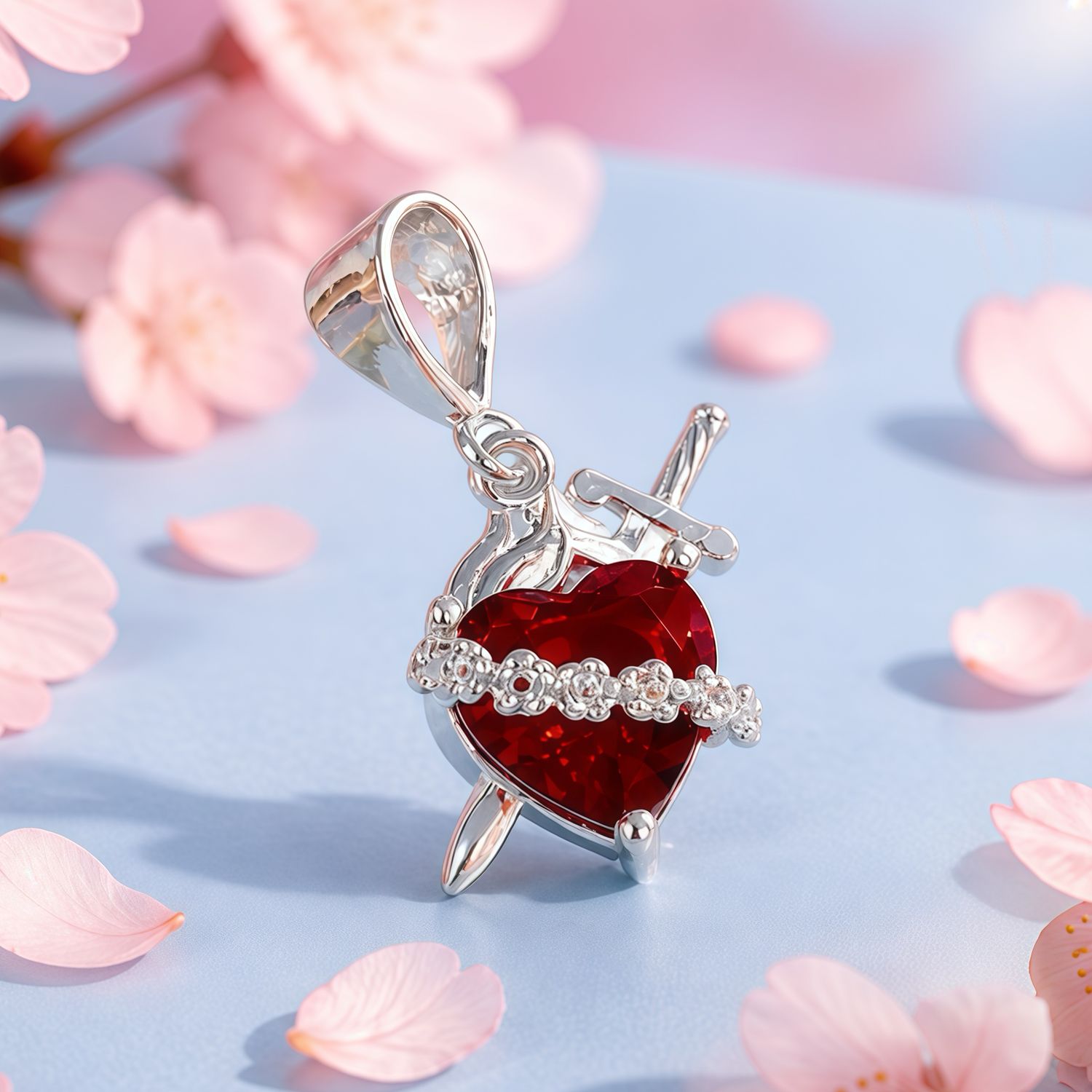 Dije inmaculado corazón de María plata 925 Mexicana