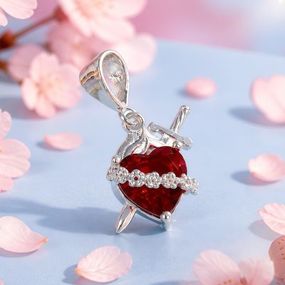 Dije inmaculado corazón de María plata 925 Mexicana