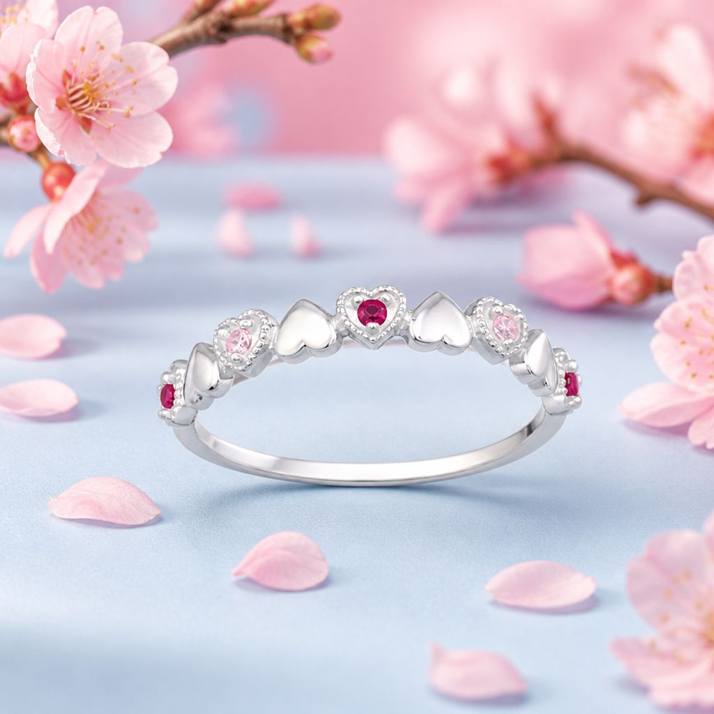 Anillo Múltiples corazones  Plata 925 Thailandesa