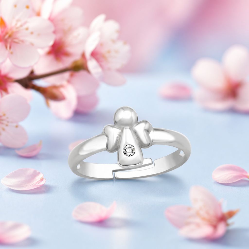 Anillo Premium Angelito para niños ajustable Plata 925 Thailandesa