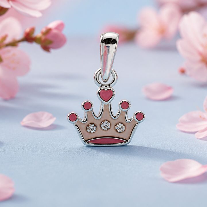 Dije Coronita esmaltada Mini Plata 925 Thailandesa