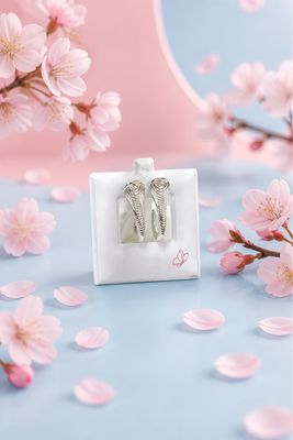Arete Cobra mide1.2cm  Plata 925 Thailandesa, Broche de mariposa