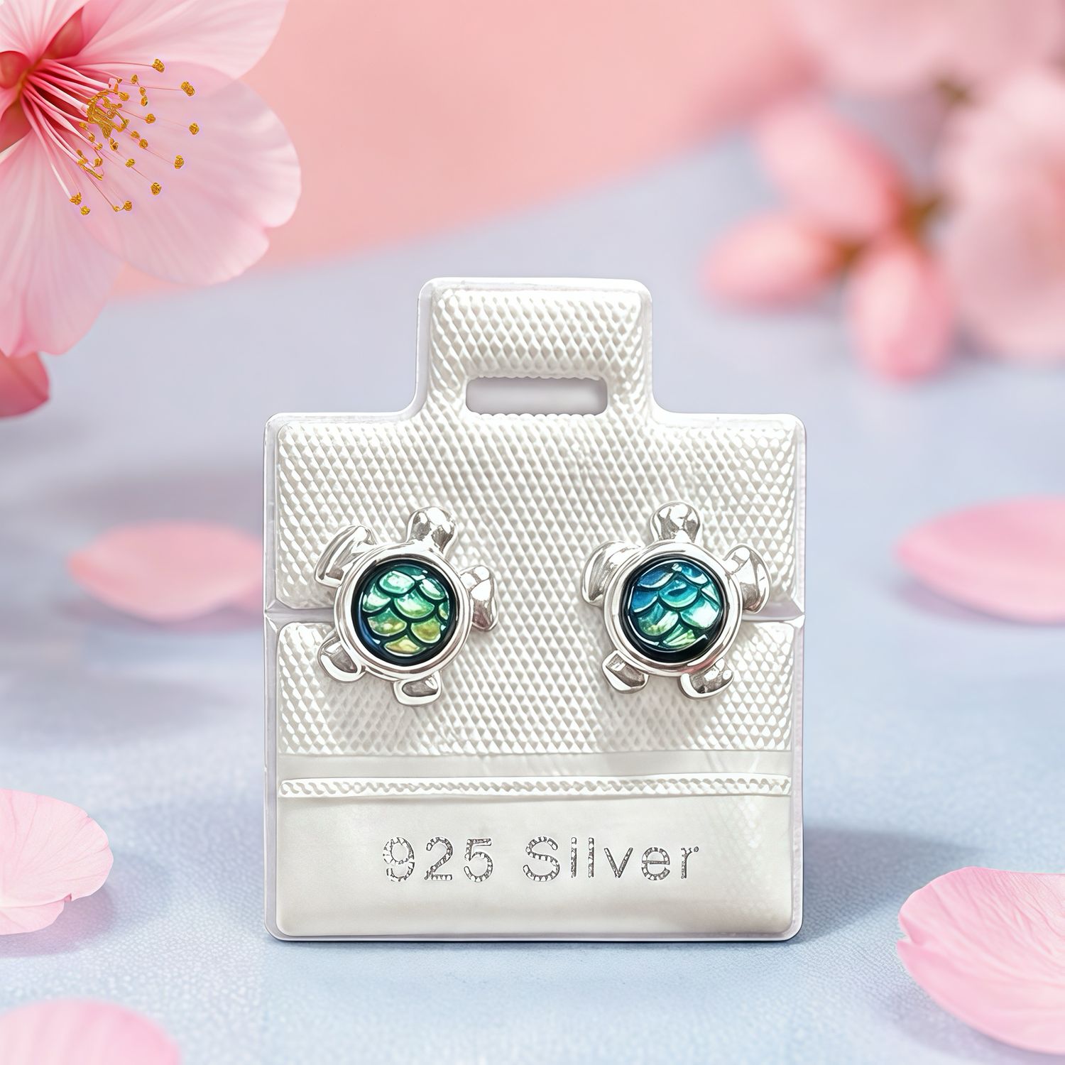 Broquel Tortuga Esmaltado Plata 925 Thailandesa, Broche de mariposa