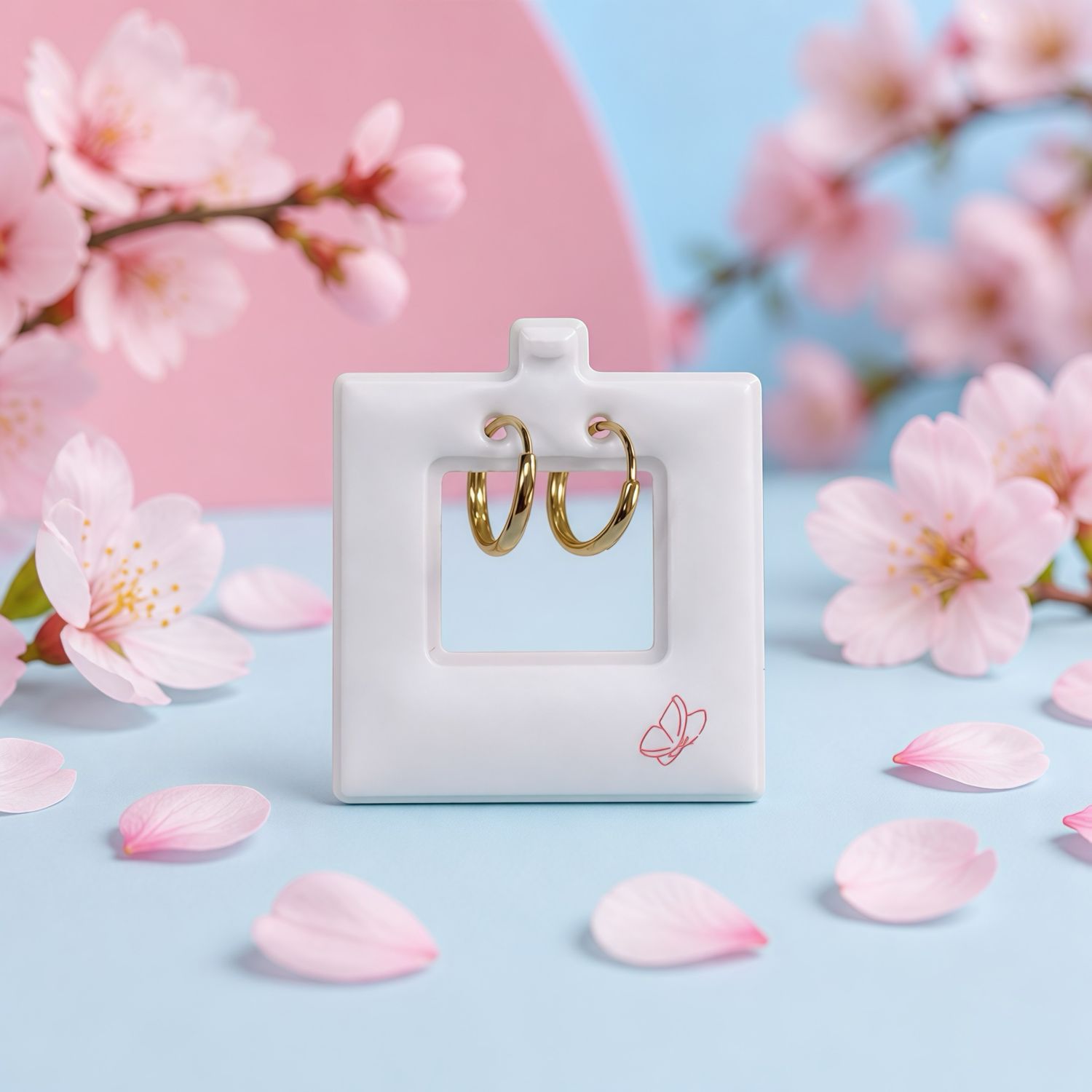 Arracada Choquera Mini mide 5mm lisa en oro 14K MX, ideal para bebe o para el cartílago.