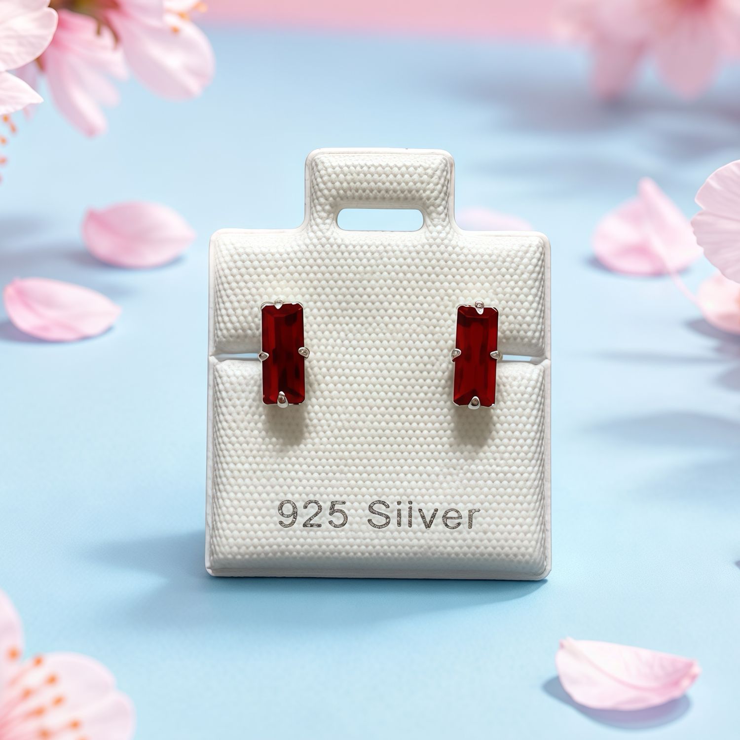 Broquel Marquiz Scarlet  3x7mm plata 925 Broche de mariposa