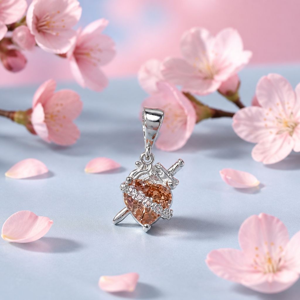 Dije inmaculado corazón de María plata 925 Mexicana