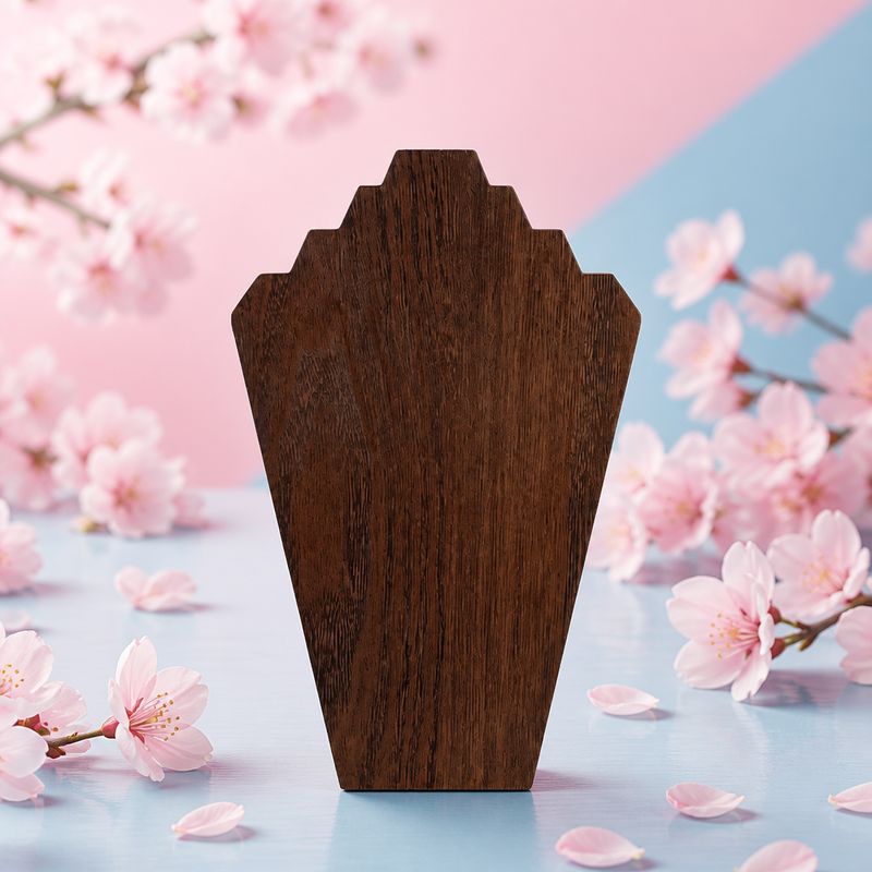Exhibidores de madera para collares set de 2 