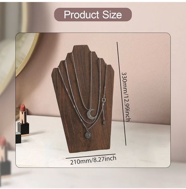 Exhibidores de madera para collares set de 2 