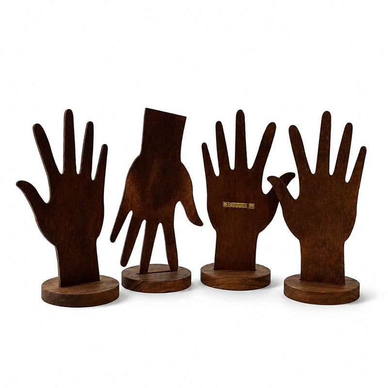 Set 5 manos para exhibir pulseras y anillos 
