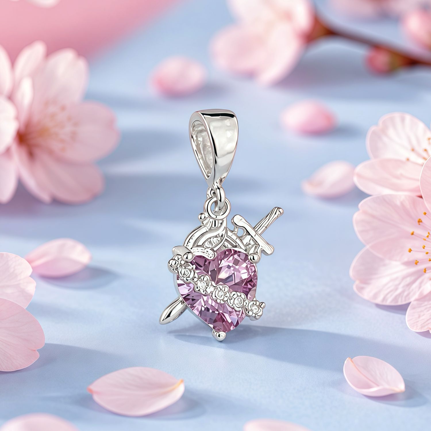 Dije Corazon Inmaculado  Maria Plata 925 Mex.