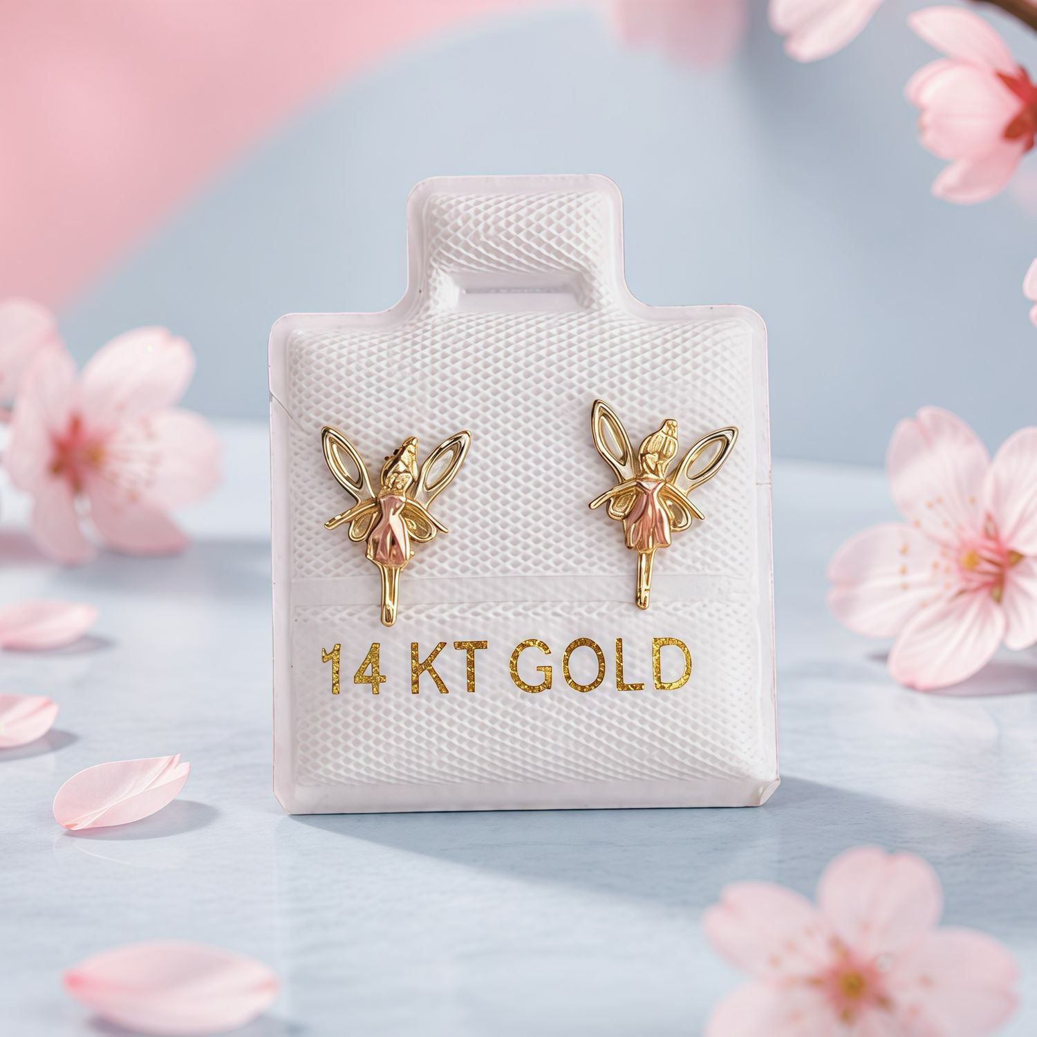 Broquel Hadita dos colores Oro 14K MX