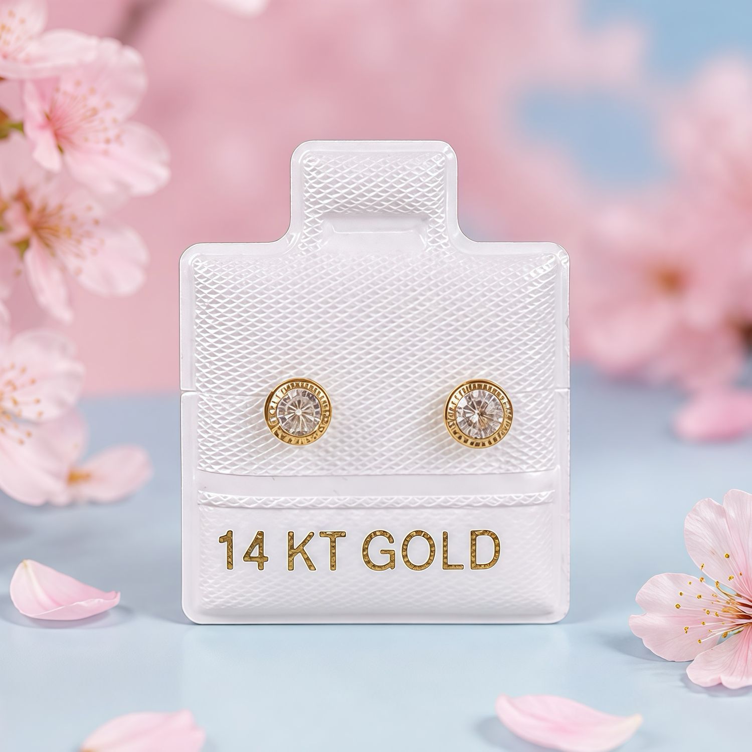 Broquel Bisel Diamantado 4.5mm Blanc oro 14K MX