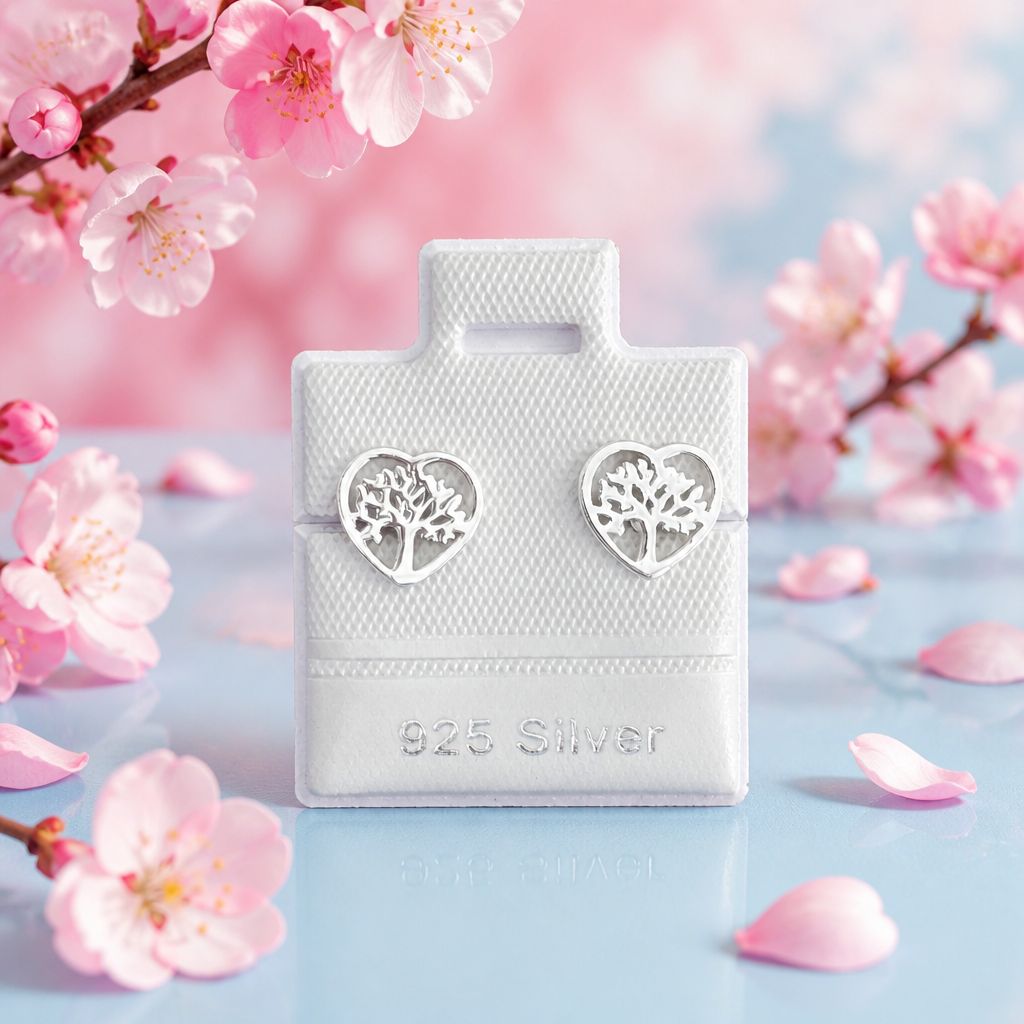 Broquel Corazon  Arbol de la vida Broche de Mariposa Plata 925