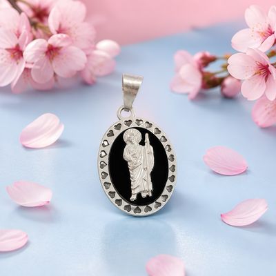 Medalla Onix San Judas Plata 925 MX