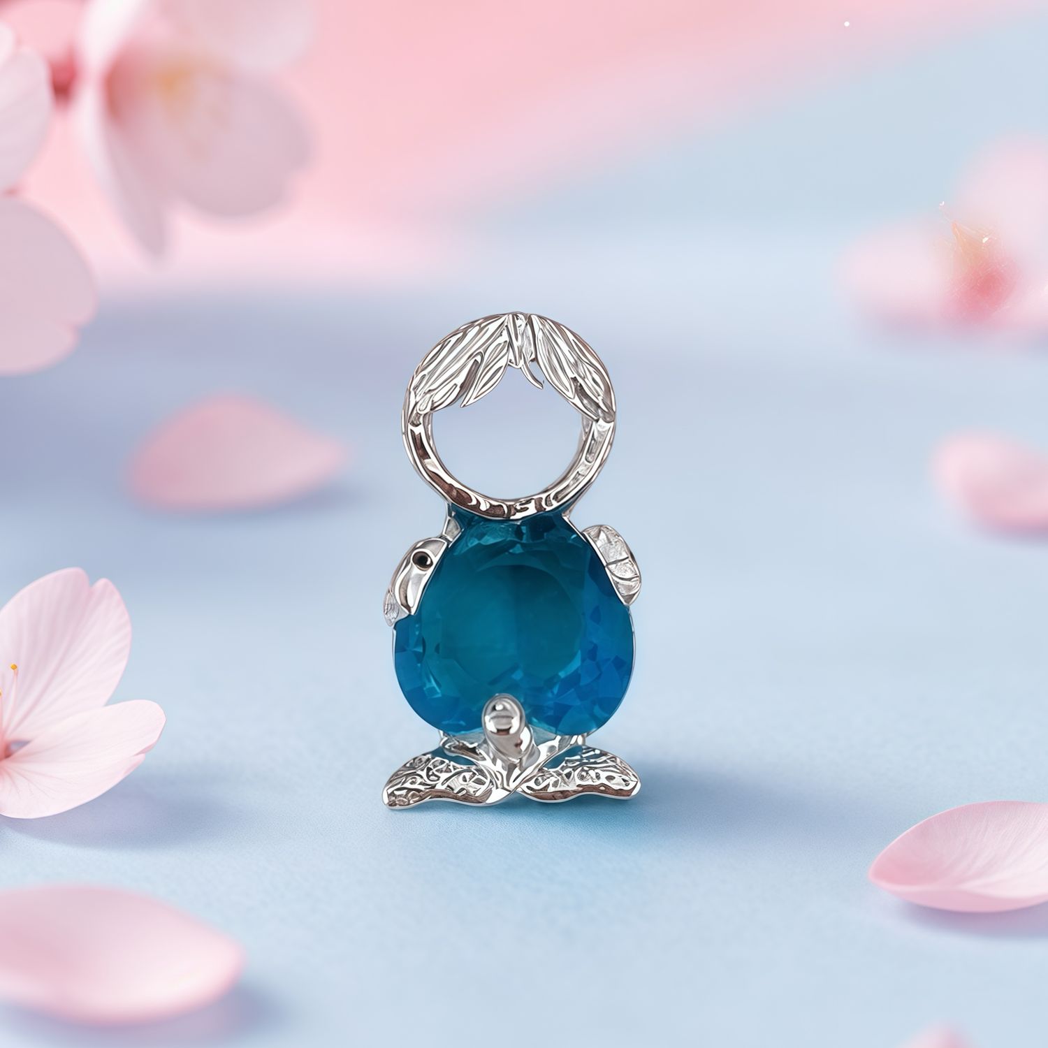 Dije pasa cadena Nino azul plata 925 MX