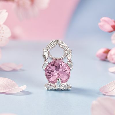 Dije pasa cadena Nina Rosa plata 925 MX