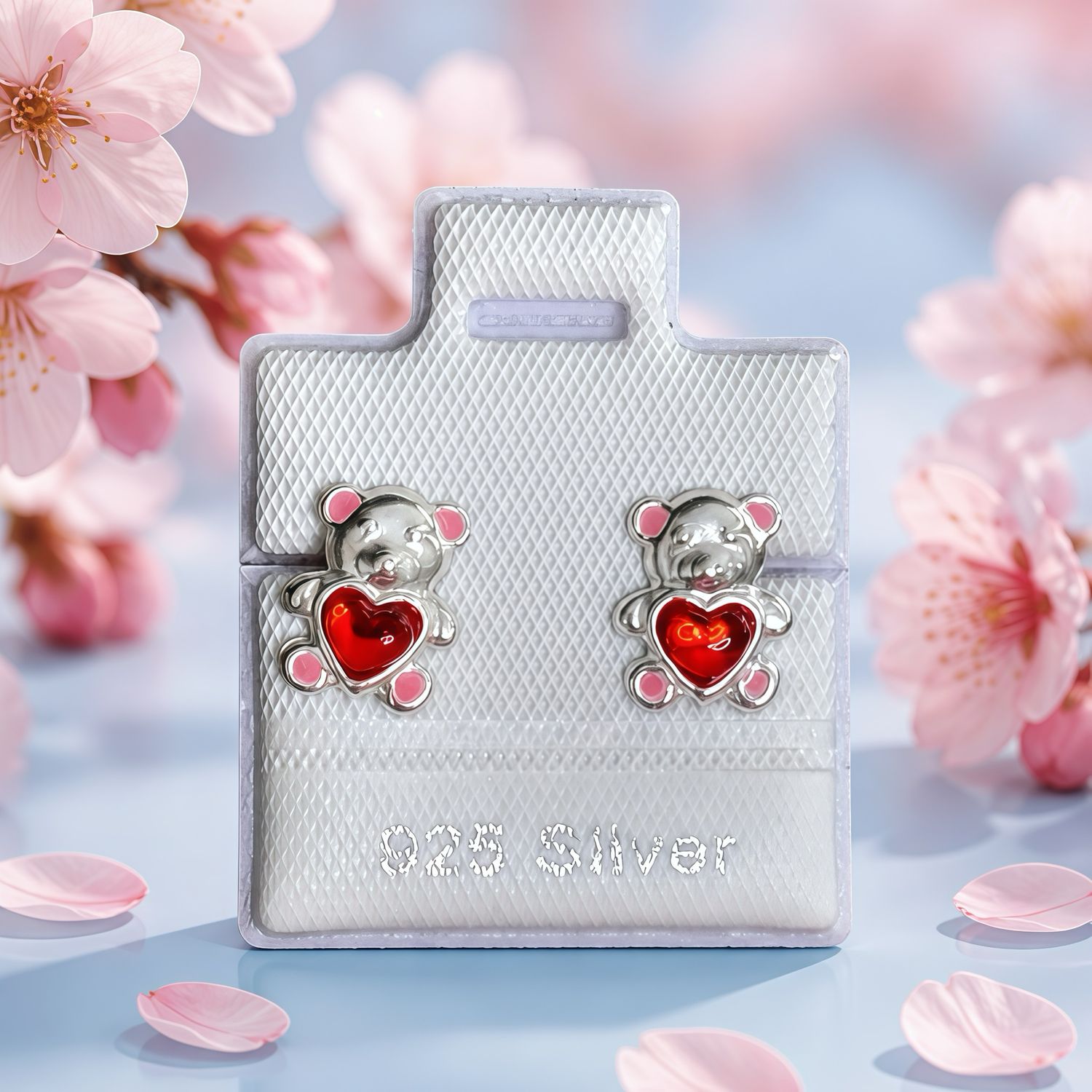Broquel Osito Esmaltado, Broche de Mariposa Plata 925