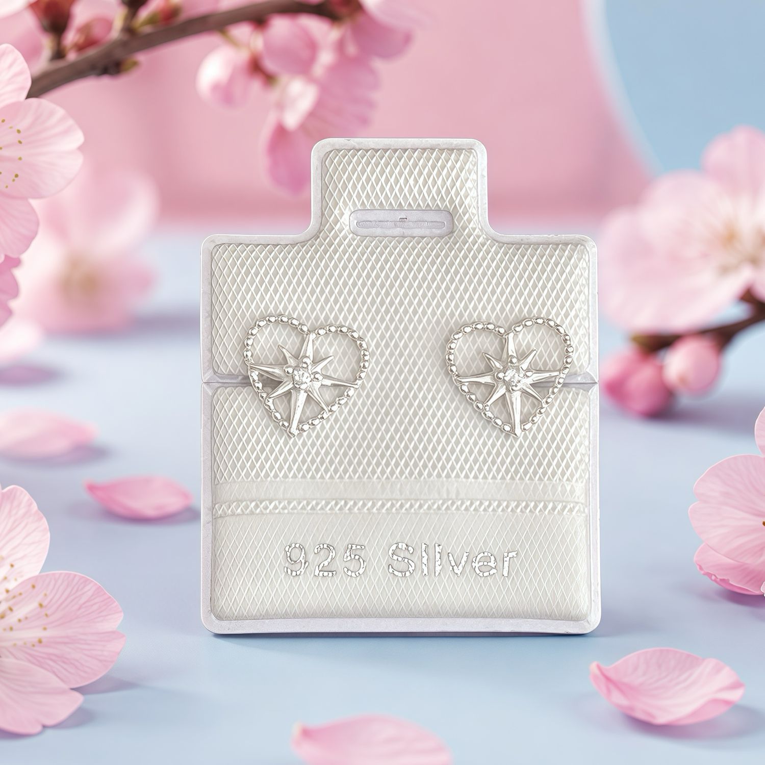 Broquel Corazon estrella  Broche de Mariposa Plata 925
