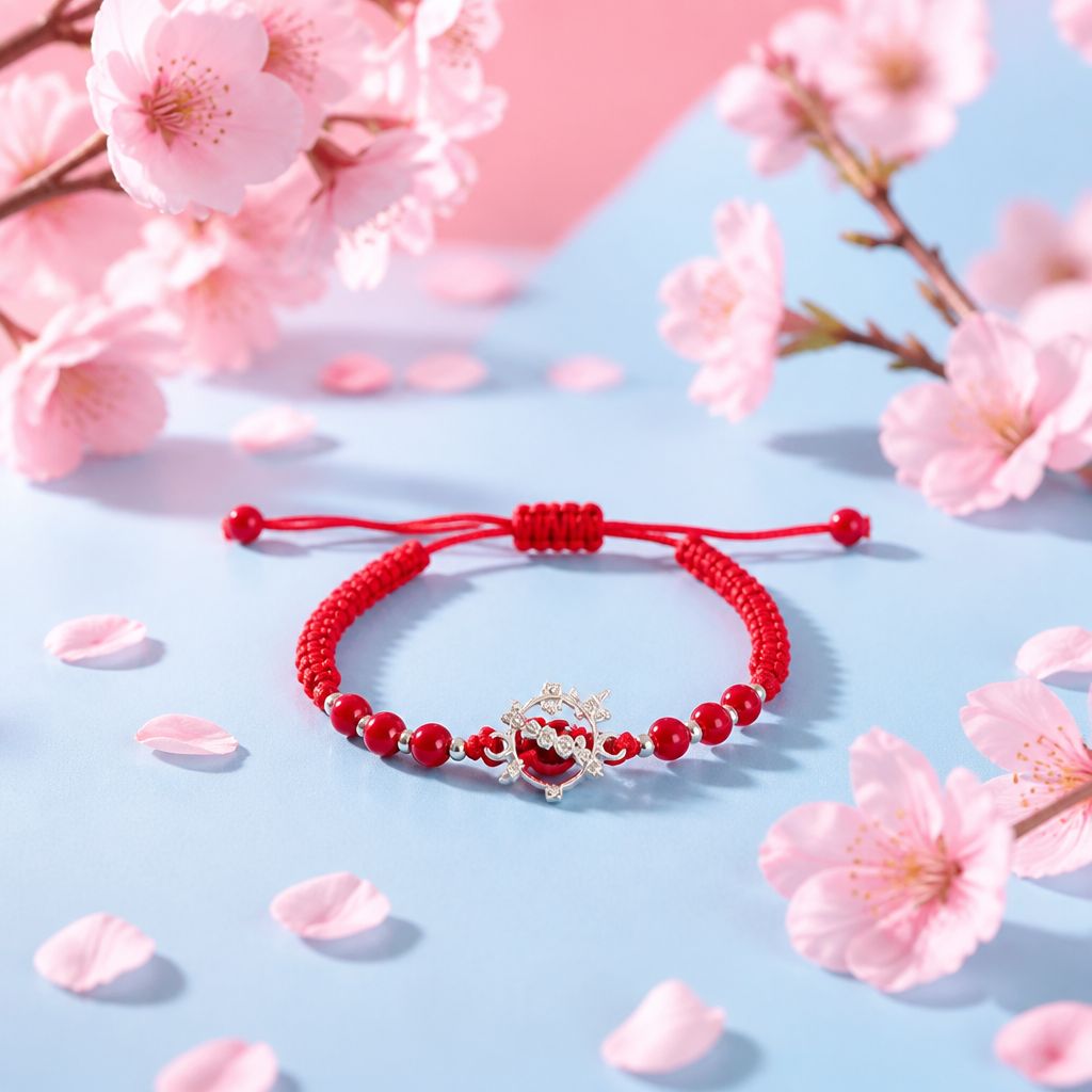 Pulsera de hilo Inmaculado Corazon, Plata 925