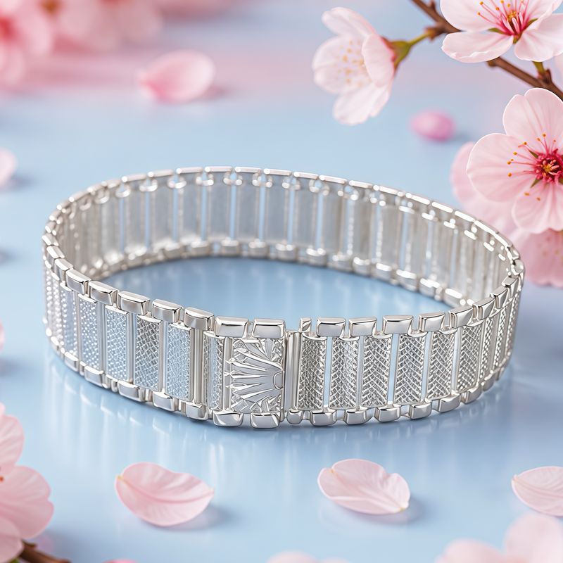 Pulsera tipo RLX 15mm de ancho 7" de largo Plata 925 mexicana