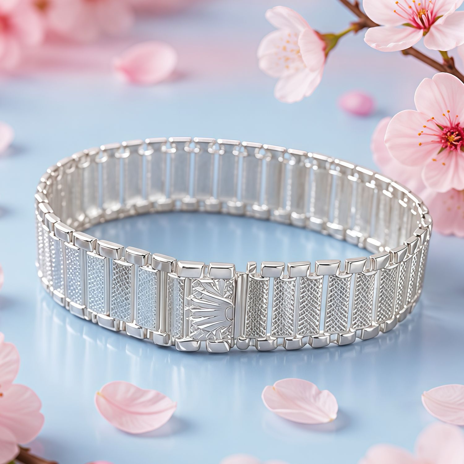 Pulsera tipo RLX 15mm de ancho 8.5 de largo Plata 925 mexicana