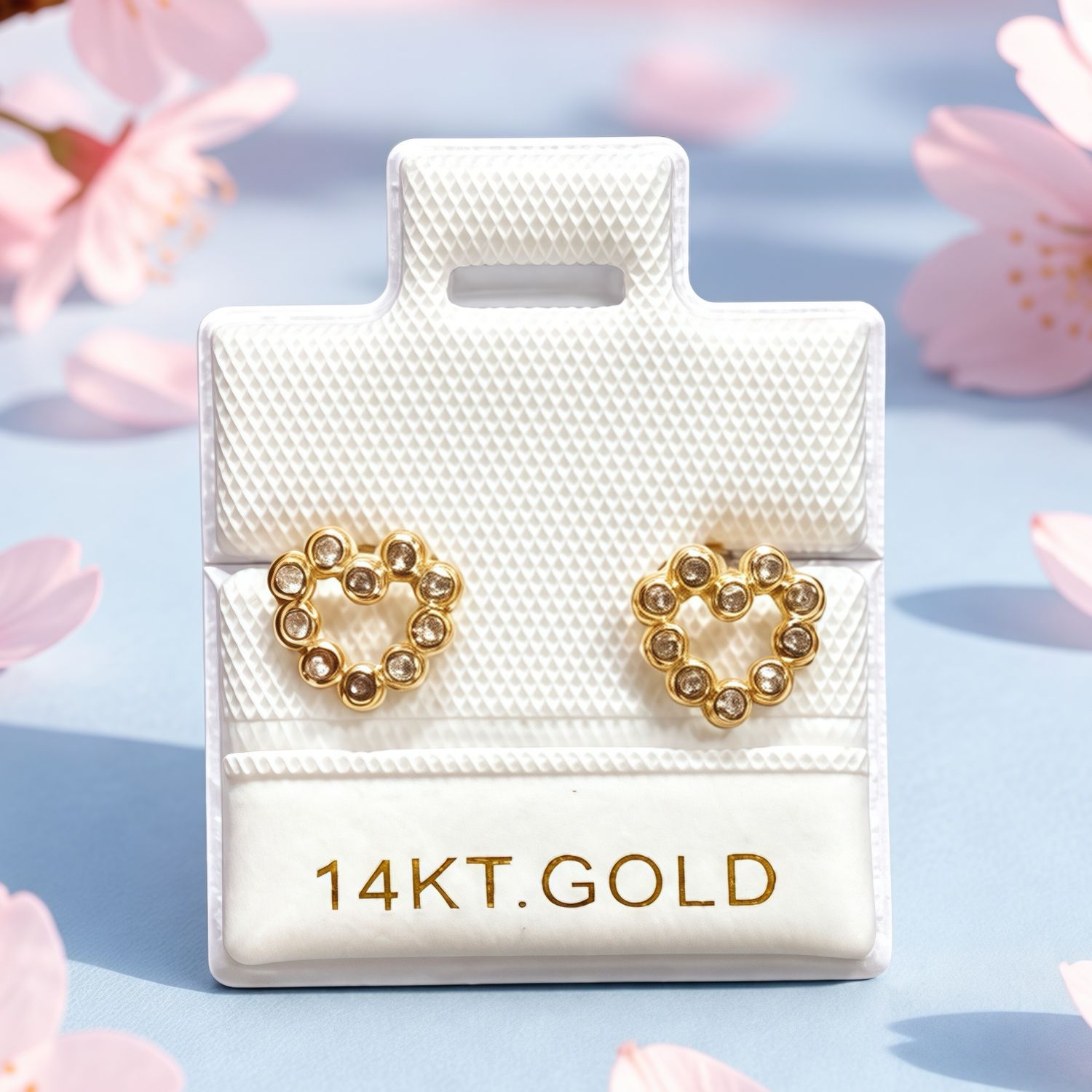 Broquel Corazon Silueta Pp Oro 14k Mexicano