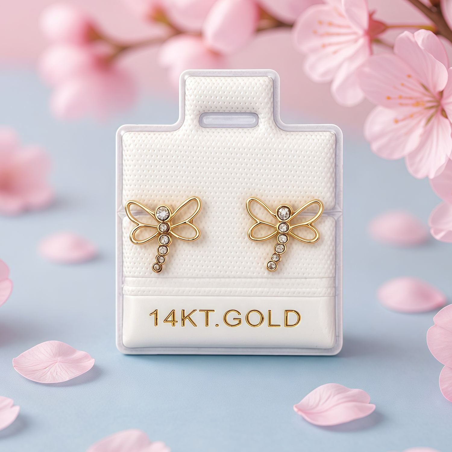 Broquel Libélula  PP  Oro 14k Mexicano