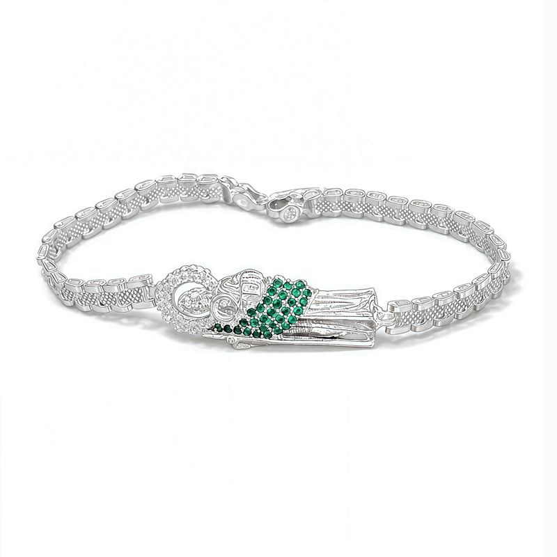 Pulsera RLX San Judas 6.5" de largo Plata 925 Mexicana