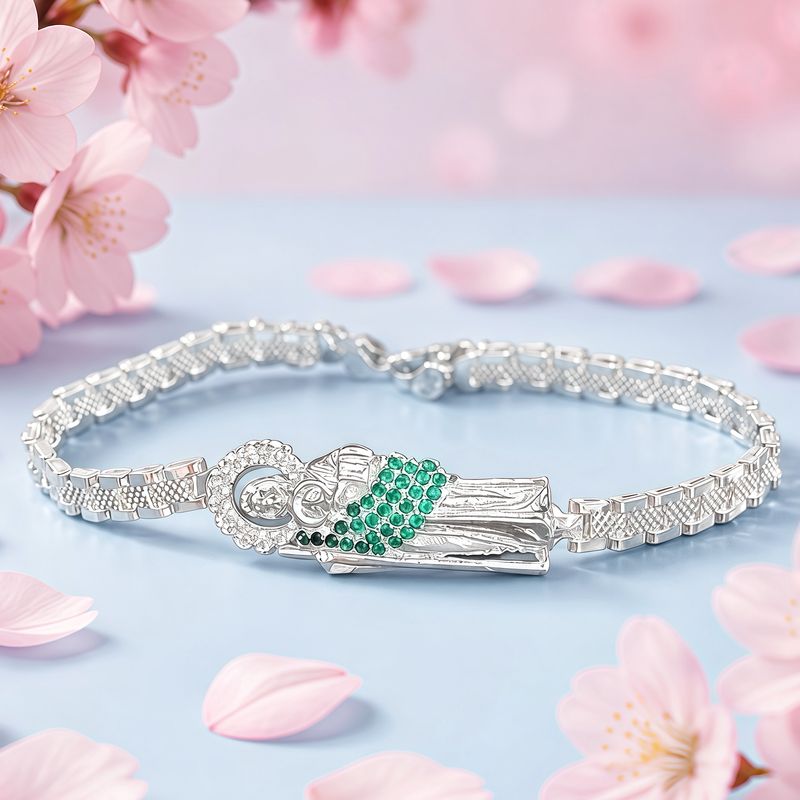 Pulsera RLX San Judas 6.5" de largo Plata 925 Mexicana