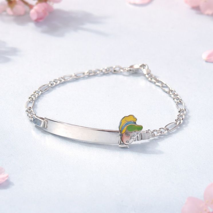 Pulsera Estilo Figaro con Figurita mide 6" de largo, plata 925 mexicana