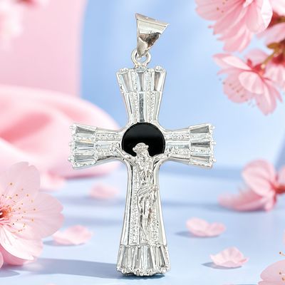 Dije Cruz Onix ZC Marquiz Solida, plata 925 mexicana Dije Cruz Onix ZC Marquiz Solida, plata 925 mexicana