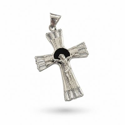 Dije Cruz Onix ZC Marquiz Solida, plata 925 mexicana