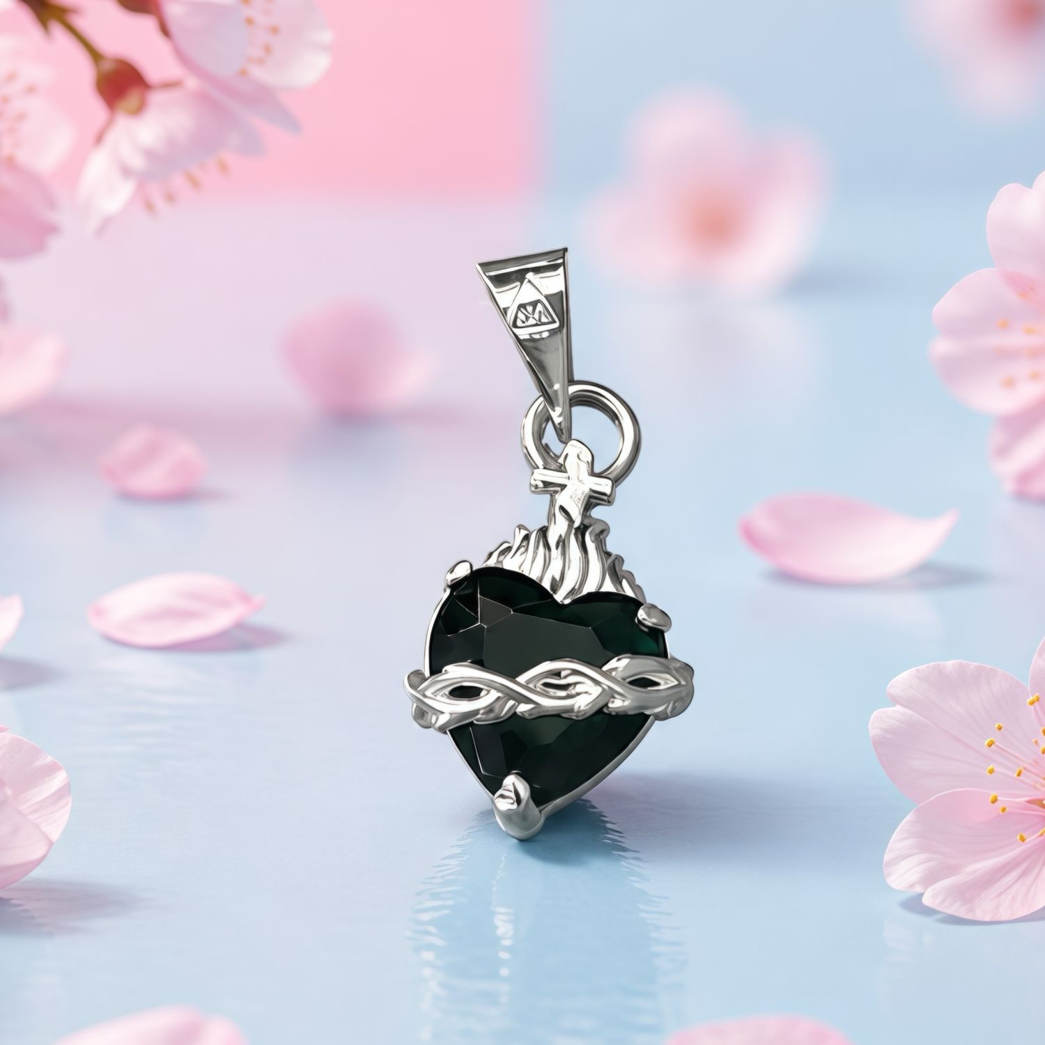 Dije Sagrado Corazon de Jesus Plata 925 mexicana