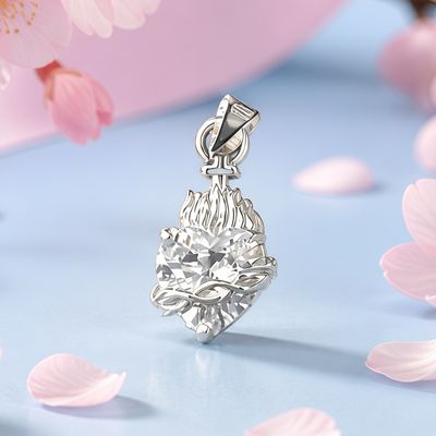 Dije Sagrado Corazon de Jesus Plata 925 mexicana Dije Sagrado Corazon de Jesus Plata 925 mexicana