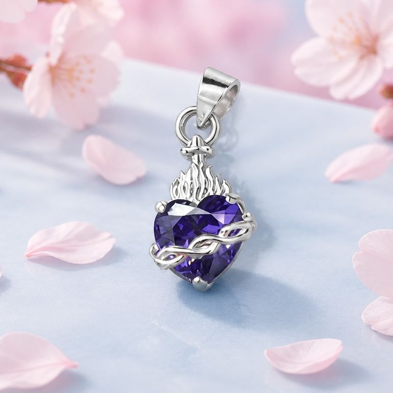 Dije Sagrado Corazon de Jesus Plata 925 mexicana