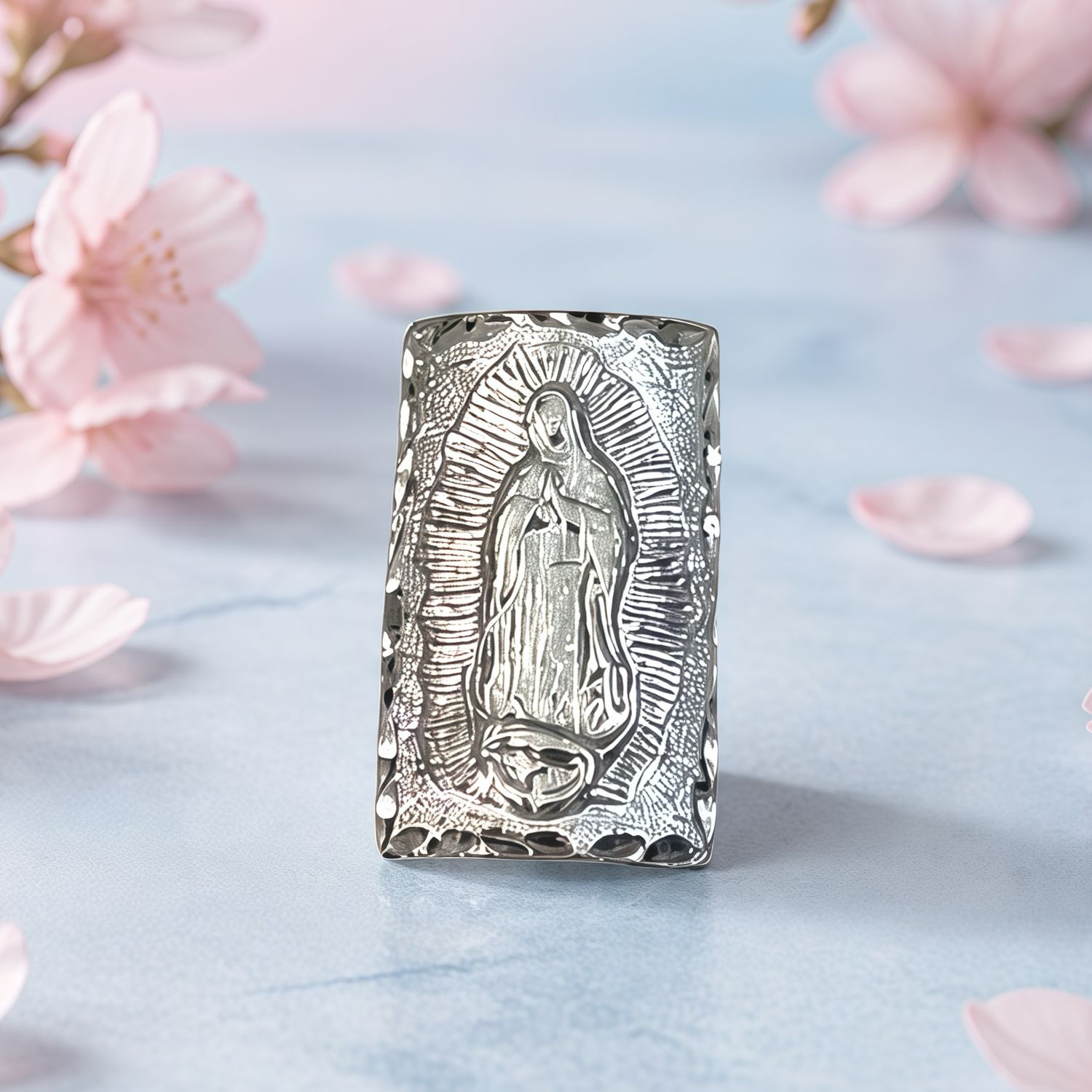 Anillo Virgen Guadalupe Plata 925 Mexicana