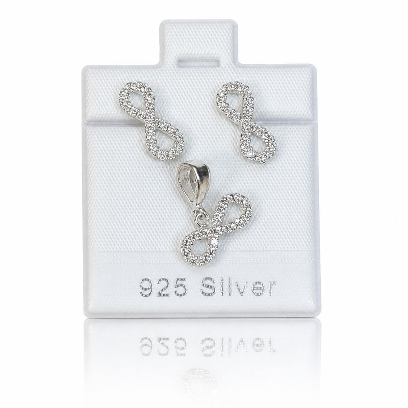 Set infinito Micropave plata 925