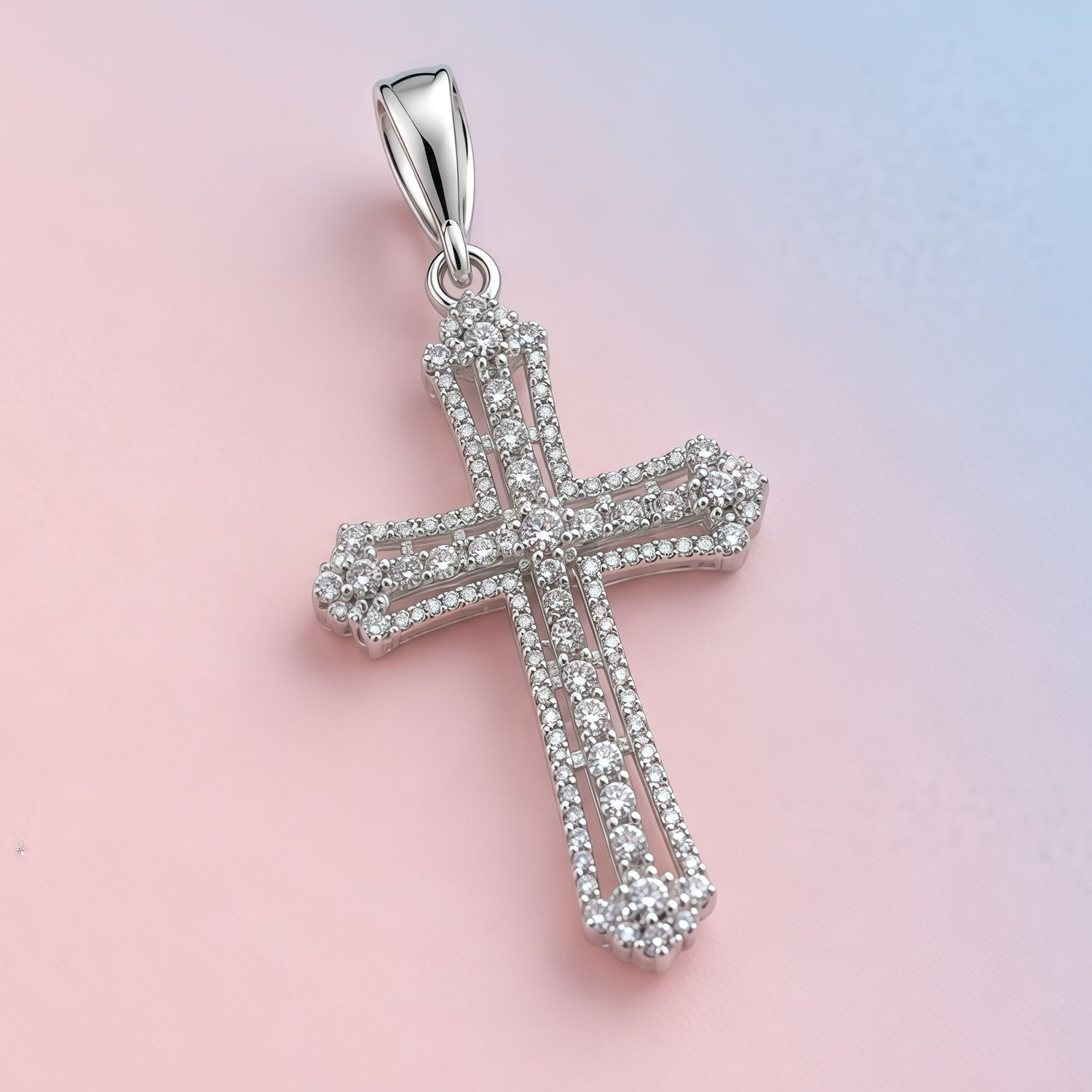 Dije Cruz Fancy plata 925 mexicana